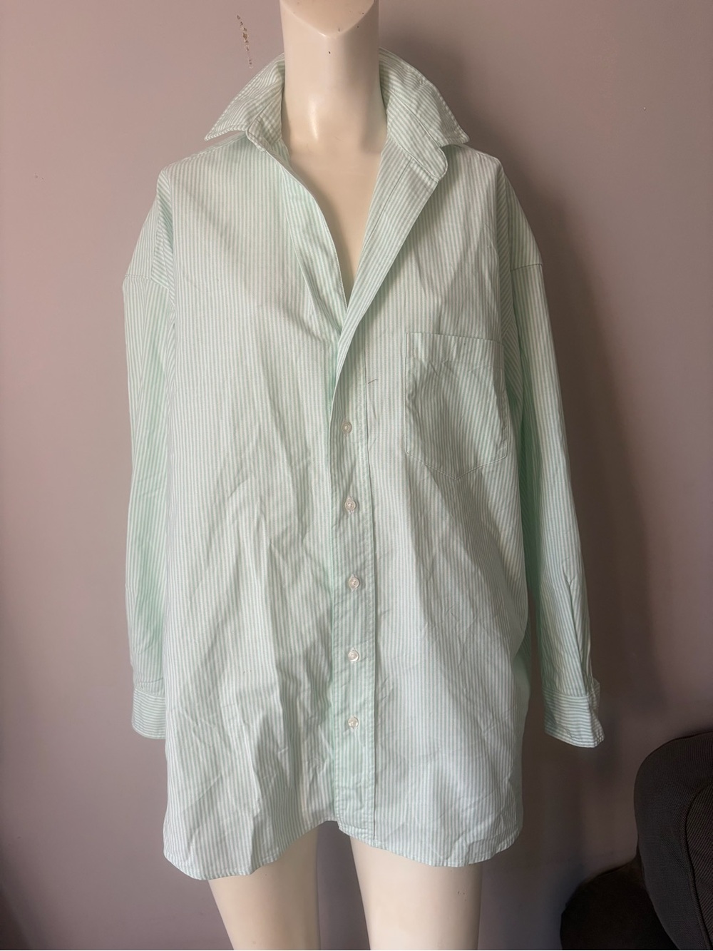 Frank & Eileen Shirley Oversized Striped Woven Cotton Shirt